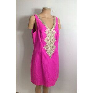 Lilly Pulitzer Pink Dress with Gold Accents